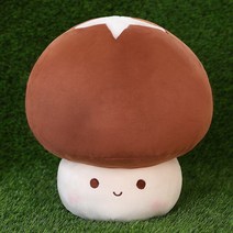 바디필로우인형 안고자는인형 대형쿠션 23/30/60CM 레드 버섯 봉제 인형 공장 표고 플러시 소파 베개 쿠션, [03] 60cm, [03] brown