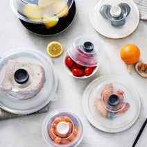 체리티 전자렌지용 뚜껑 3종세트, 전자렌지뚜껑 아이보리