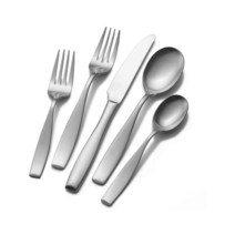 Mikasa 5081298 새틴 로프트 65피스 18/10 스테인리스 스틸 식기 세트 서빙 기구 세트 12인용, Flatware Set_Prescott