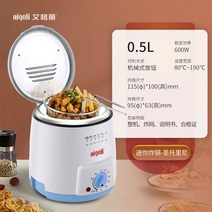 가정용튀김기 미니 튀김팬 전기 프라이어 치킨 감자 돈까스 바스켓, 0.5L 블루