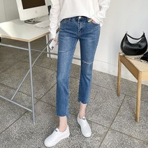 갠소 언발 커팅 8부 일자진