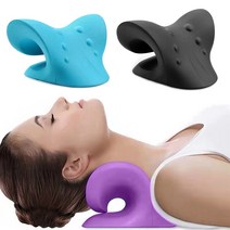 목 뒷목 뻐근 뭉침 지압기 마사지기 누워서 하는 안마기 마사지 베개 어깨 장치 마사지 베개 바디 마사지, 푸른