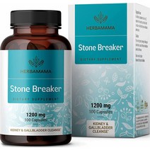 HERBAMAMA Stone Breaker 찬카 피에드라 알약 - 유기농 찬카 피에드라 스톤 브레이커 신장 결석 용해 - 신장 및 담낭 클렌징 - 1200mg 100정, 100 Count (Pack of 1)