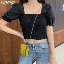 립걸스퀘어 크롭블라우스