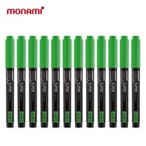 모나미 에딩슈퍼 형광펜 600 일반/파스텔 1다스, 그린(12개입)