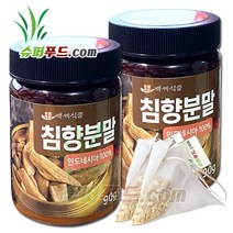 침향 분말 가루 명품 침향분말 100% + 슈퍼푸드.com 연자육 티백, 2세트, ( 병 90g + 1g )