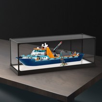 레고 60368 북극탐사선 전시장 장식장 진열장 아크릴 케이스 진열대 거치대 보관 보관함, 블랙