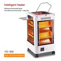 곱창난로대형업소용돈풍기공업용산업용난방기히터2kw 다기능 공기 히터 가정용 및 바베큐 이중 사용 5 면, 02 red
