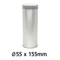 R108-2은색 UV 인쇄 가능 원형 은색 흰색 틴케이스 틴케이스 깡통 제관 깡통케이스 금속포장 필통 틴캔 철캔 포장용기 굿즈 인쇄, 은색(높이 15.5cm), 1개