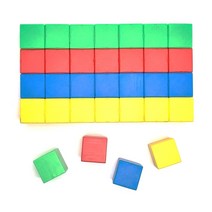 마그네토이 네모 자석 블럭 블록 장난감 교구 합체 놀이 25mm 32pcs, 혼합색상