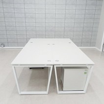멜론 책상 사무실 사무용책상 수입, 블랙, 콘크리트