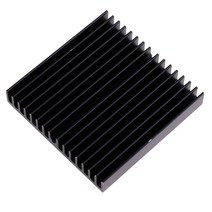 블랙 알루미늄 라디에이터 마더 보드 칩 방열판 60x60x10mm 1 개