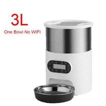 강아지 식기 고양이 자동급식기 사료 자동배식기 애견 급체방지 슬로우 피더 그릇 스마트 자동 개 푸드 디스펜서 스테인레스 스틸 음식 애완 동물 공급자용 음성 녹음기 제어, R