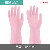 토와 비니스타 토와로브 펄 얇은 비닐 장갑 762-M 핑크 M 1켤레, 1개