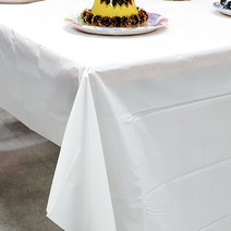 비닐 식탁복 일회용 테이블보 화이트, 단품, 단품