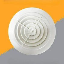 ABS 원형 아파트 환기구 공기청정기 배기 환기캡 커버 자재 천장 벽 배기구, 10. 직선잎 100mm