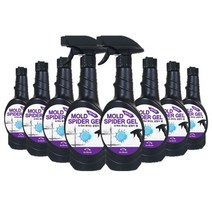 두꺼비 블랙스파이더 곰팡이젤 8통 벽곰팡이제거 뿌리는 곰팡이 제거제 젤 스프레이 400mL 벽지 욕실, 8통+스프레이건2개