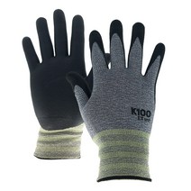 청우스코스 NBR폼 코팅장갑 K100 EX-GRIP 국산제품 (10개 1묶음), 멜란지그레이-스몰(S)