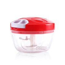 혼합기 500ML 핸드 블렌더 수동 고기 분쇄기 파워 푸드 쵸퍼 민서 믹서 블렌더 고기 과일 야채 견과류 슈레더 절단, 빨간