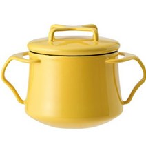 DANSK 코벤 스타일 Cocotte 양손 냄비 크기 9.5*15.5*10.5cm, 옐로우, 9.5×15.5.×10.5cm