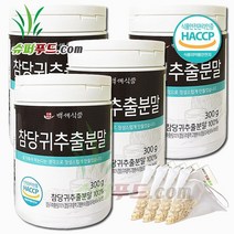 HACCP 식약처 인증 국산 참당귀 추출 분말 100% 300g 데커신 사포닌 베타카로틴 국내산 참당귀추출분말100% + 슈퍼푸드.com 연자육 티백, (300g + 1g), 4세트