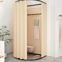 간이탈의실 옷가게 피팅룸 스탠드 의류매장 원형, 공식 표준, 03.실버