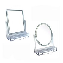 [크레용] 립스틱 홀더 겸용 스탠드 양면거울, 종류:원형