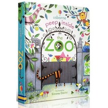 영어공부 언어발달 파닉스장난감 Usborne 내부 엿보기 책 영어 교육 그림책 동화 학습 장난감 몬테소리 재료 선물, [03] the zoo