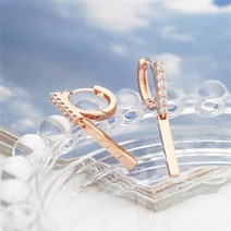 오노마 오노마 ONM 14K 금침 지젤 로즈골드 큐빅 스틱 원터치링 귀걸이 (9592479)