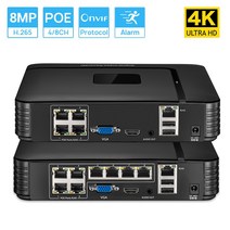 원격 액세스 얼굴 인식 POE 비디오 레코더 IP 보안 시스템 4k 8MP 울트라 HD NVR 4CH 8CH, 01 1t_02 8CH_04 Au 플러그