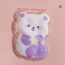 핫펙 핫팩대용량 들 위한 귀여운 패턴이있는 재사용 가능한 물병 가방 핸드 팩, b