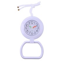 자동 비 틱 플라스틱 벽시계 욕실 샤워 시계 시간 시계 12H, 화이트