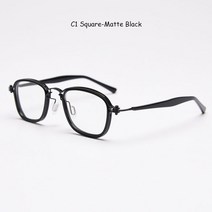 여성안경테 금속테 무테 미미유 아세테이트 및 합금 안경테 펑크 남녀 공용 블루라이트 차단 안경 컴퓨터 투명 UV400