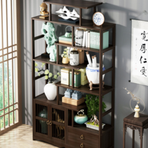 원목진열장 골동품 장식장 거실 찻잔 수석 상장 전시, 월넛색상 D버전 길이 78cm