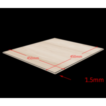 PLYWOOD 항공합판 목재재단 MDF 참피나무 레이어 보드 열전달 공예 시트 모형비행기, 45x45x0.15cm 4매