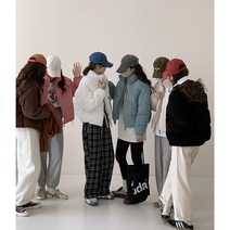 세우다넥 코듀로이 패딩 여학원풍 패딩 코트 숏