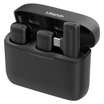 강의용무선마이크 무선기가폰 강의용마이크 ulanzi j12 휴대용 무선 20m 마이크, 블랙 타입-C