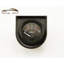 조도 측정기 조도계 센서 HB 2 "52mm 범용 자동차 블랙 아날로그 포인터 전압 볼트 미터 게이지 8-16, 한개옵션0