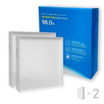 씨아트 차량용 에어컨 히터 필터 2개입 자동차 헤파 필터 PM0.3 H11등급, 현대, 신형 i30 2세대 (12년~16년), CHF003