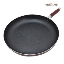 국산 쉐프랜드 마블 코팅 후라이 팬 34 cm 업소용 식당 프라이 펜, 1개