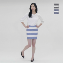 투미 투미 스트라이프 스판 스커트_TMWH62403C