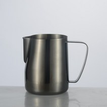 우유 거품 제조 거품 실린더 라떼아트 304 스테인레스 컵 티타늄 컵, 티타늄 블랙600ml