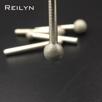 연마재Reilyn라운드 헤드 6mm 볼포인트 그라인딩 에머리 다이아몬드 비트 120 6mm18mm 옥 석재 연마 1 개, 01 120_08 20mm, 01 120_08 20mm