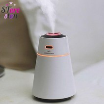 SEUM LED 무드등 미니 가습기 조용한 탁상용 가습기 저소음 책상 위 가습기 세척 쉬운 아이방 가습기, 화이트핑크