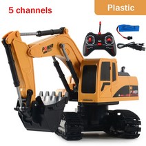 RC 트럭 미니 불도저 120 합금 플라스틱 엔지니어링 차량 11 채널 굴삭기 전기 자동차 장난감 선물, [04] original box