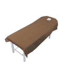 폴리에스테르 화장품 뷰티 살롱 시트 1 개 스파 마사지 트리트먼트 침대 테이블 커버 시트 구멍 사바나 9, [01] 120x190cm, 08 초콜렛_01 120x190cm