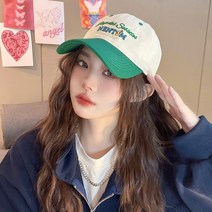 학생 야구 모자 버킷햇 캡모자 볼캡 스냅백 여자 슈퍼 수업 힙합 동네 카페 자수캠프캡 빅사이즈 숏챙