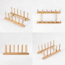 홈앤블리 DIY 5열 원목 접시꽂이 접시홀더 접시수납대