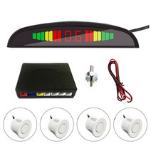 후측방경보 후방감지 주차 센서 측후방 경보 시스템 자동차 감지 자동차에 대 한 스마트 Parktronic LED 디, 02 WHITE_01 기타 (ae˚) frequ