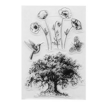 DIY Wishing Tree 패턴 투명한 맑은 씰 스크랩북 사진 앨범 카드 장식 고무 스탬프 시트, 분명한